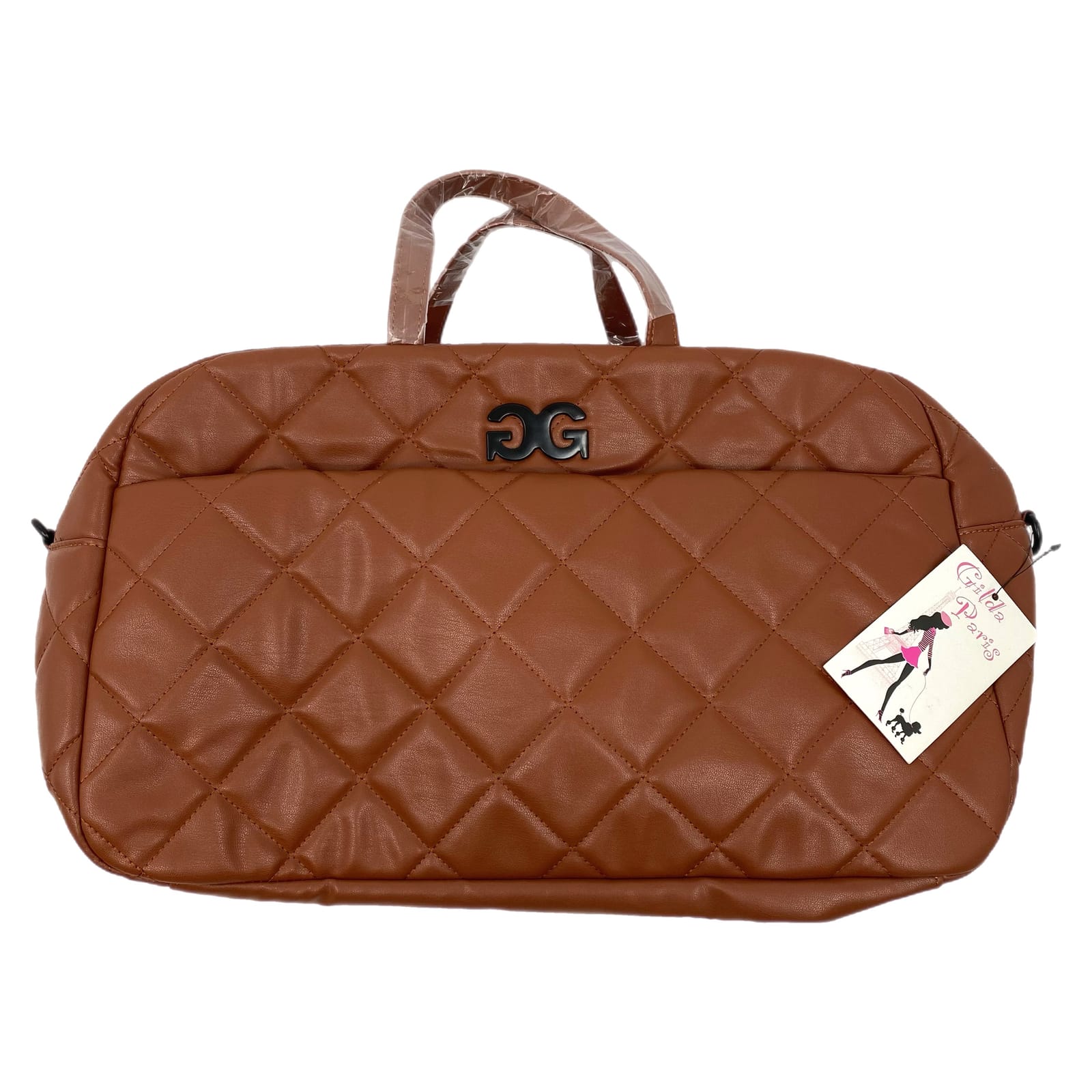 Gilda Paris Brown Quilted Weekender Duffle Bag | Travel Ready For Women